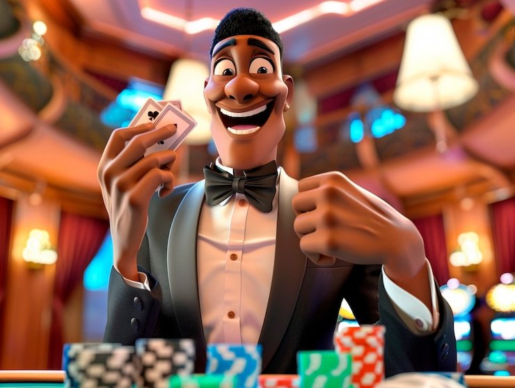 Meja live casino dengan dealer di studio multi-kamera fusototo